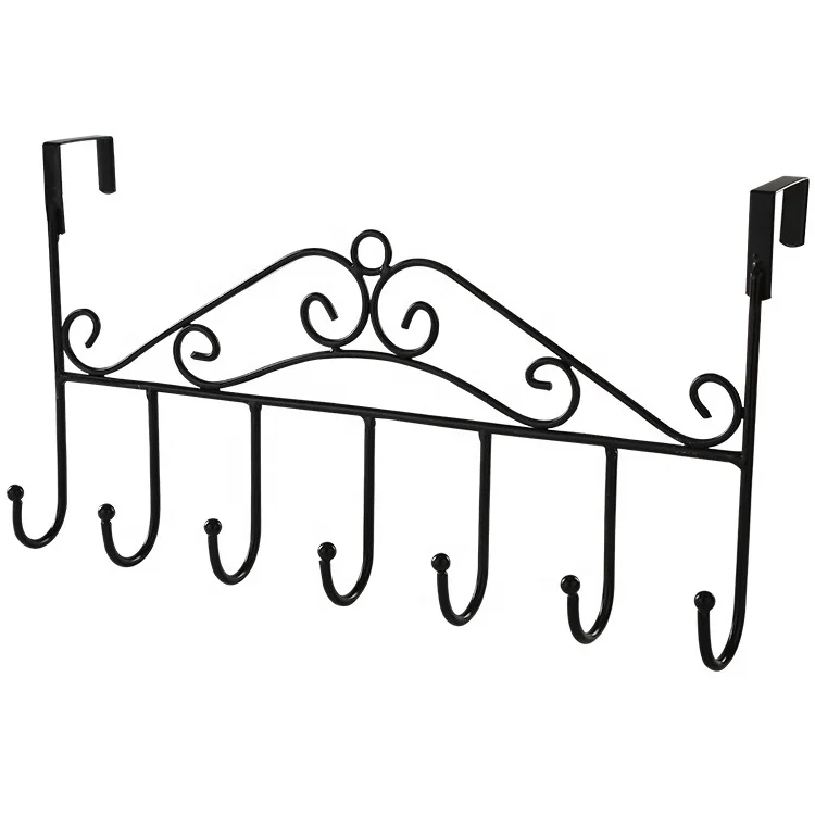 Factory Cheap Three Colors Over the Door 7 Metal Hooks for Clothes Hanger