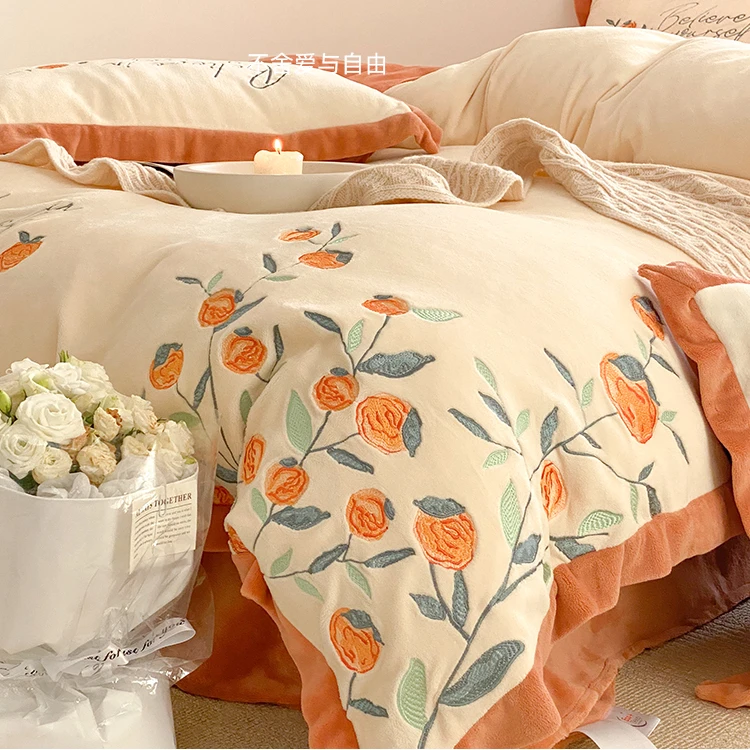 New Flannel Bedding sets Warm Comforter Sets Saudi Market