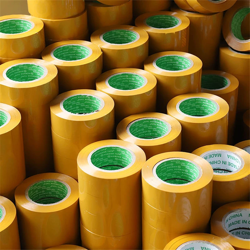 Wholesale Transparent Tape 4.5/5.5/6cm Widened Packaging Sealing Tape Bopp Adhesive Tape Yellow