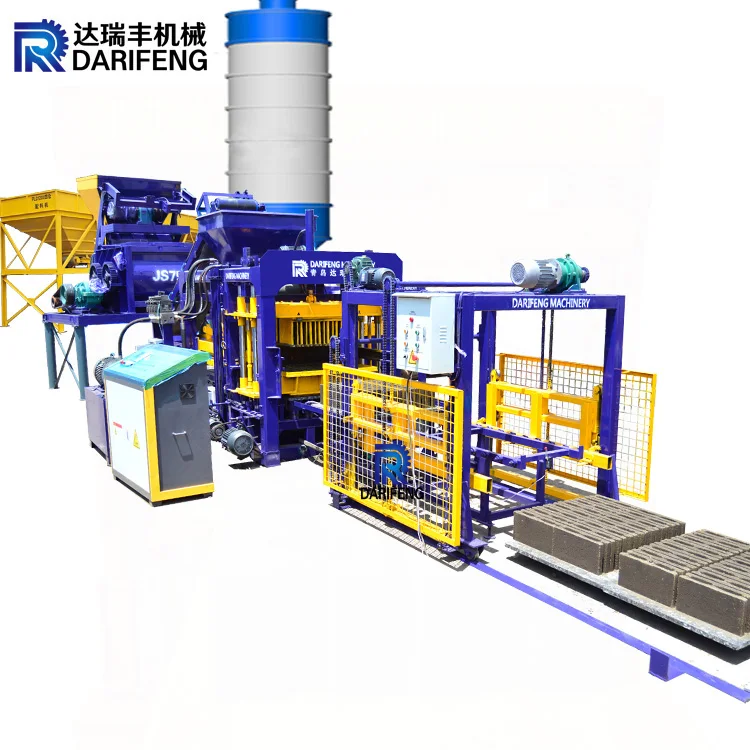 Qt8-15 Automatic Block Machine Block Construction Manufacturing in China,shandong Hydraulic Press Interlock Block Making Machine