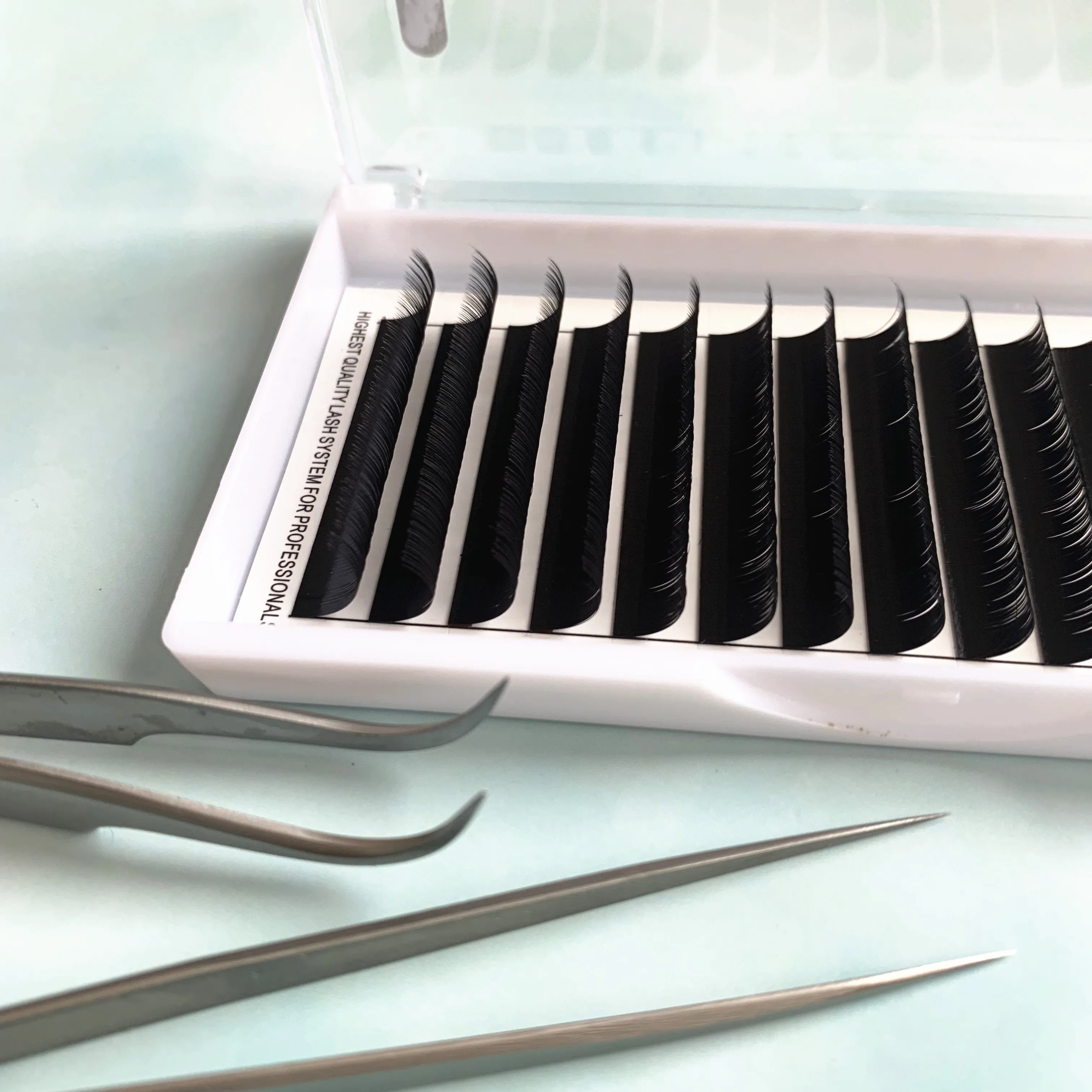 Individual Classic Lashes Premium PBT B C CC D DD Curl Single Mink Individual False Eyelash Extensions