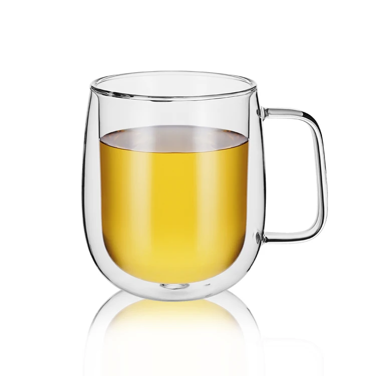 
China Manufacturer Hot Sell Drinking Double Wall Glass Cup Coffee Tea Sets Mugs 