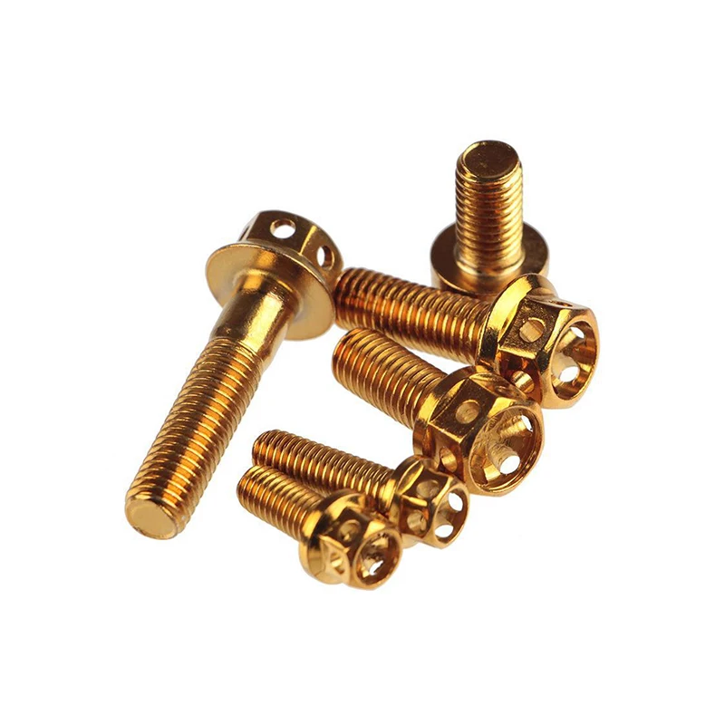 customized titanium bolt colorful rainbow Custom Slotted Head Hex Socket Torx Special Screw