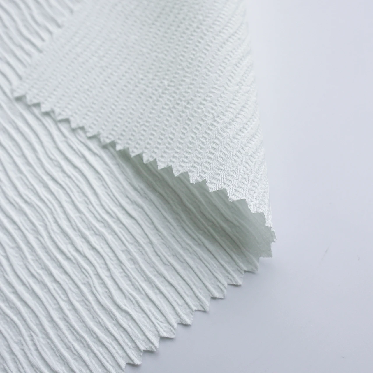 Factory direct sales of chiffon three-dimensional wave strip knitted spring and summer dresses, pants, home clothing fabrics