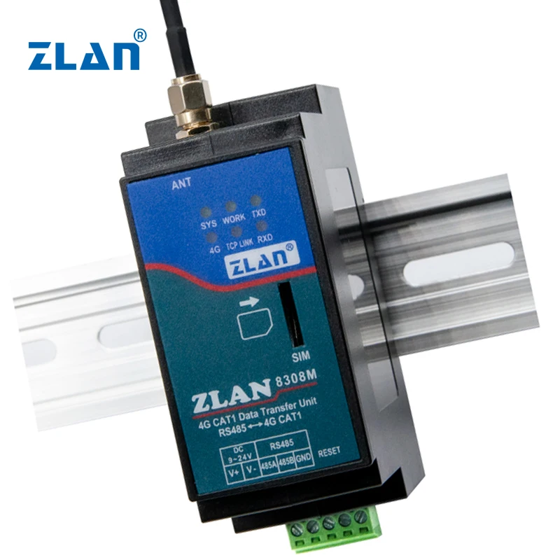 4g iot gateway industrial ZLAN8308M serial port rs485