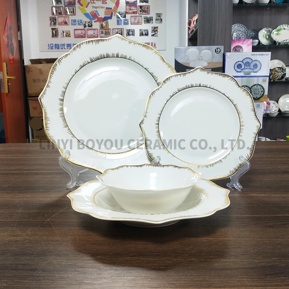 24 pieces ceramic dinnerware set Ceramic Tableware factory supply accept customize design