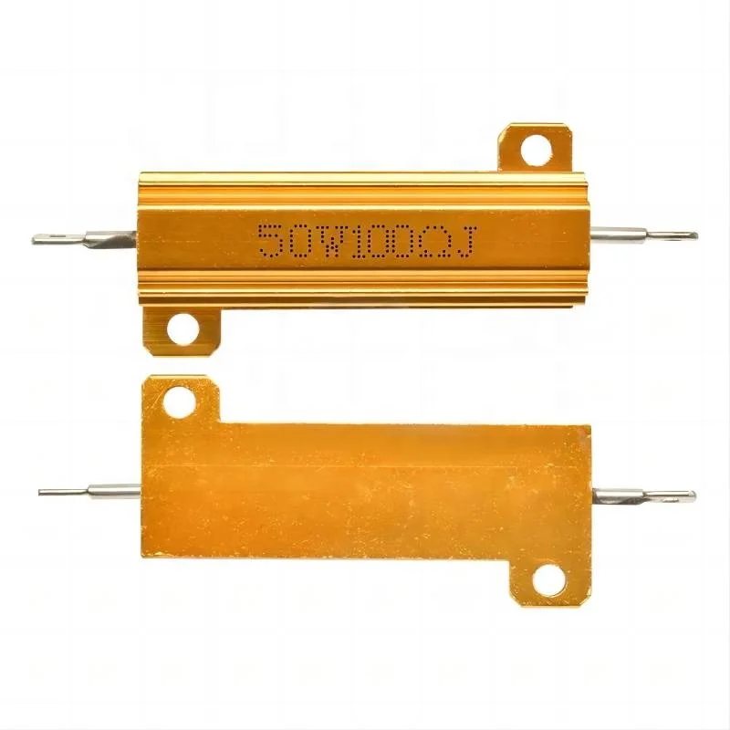 Rx24 50W 100W 250W  Gold Aluminum Housed Wire Wound Resistor High Power Case Resistor
