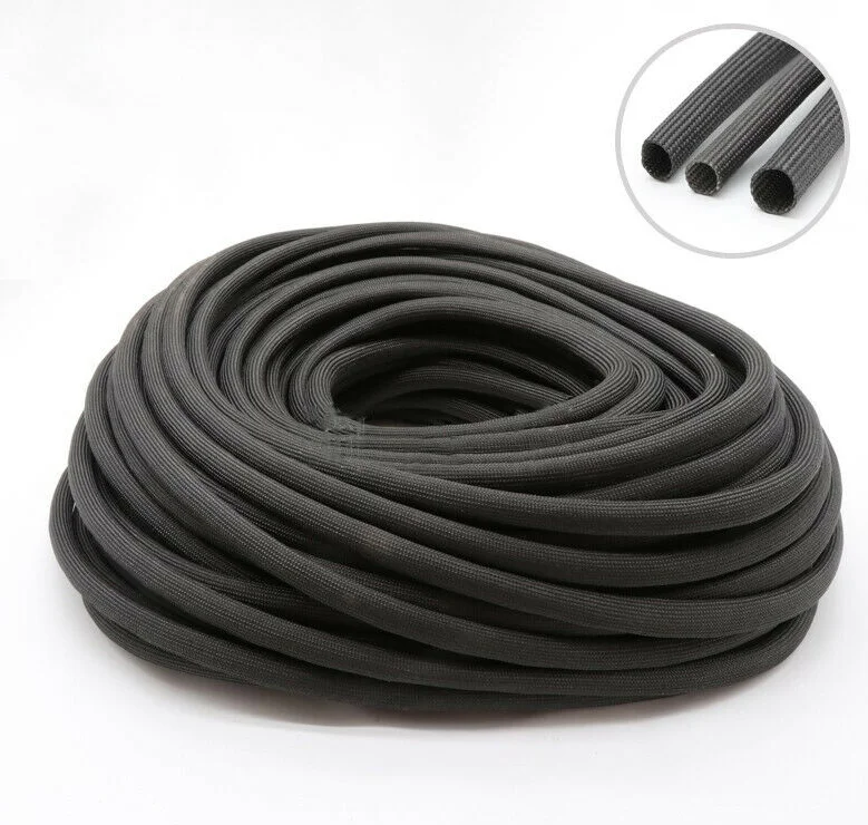 VW-1 White/Black 600C HIGH TEMP Fiberglass Sleeving Wire Cable Insulation Tube