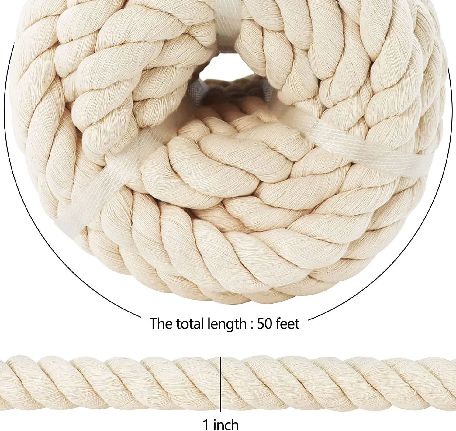 HH Wholesale Custom Soft Recycled Twisted Wrist Craft Braided Cotton Cord 3Mm 5Mm