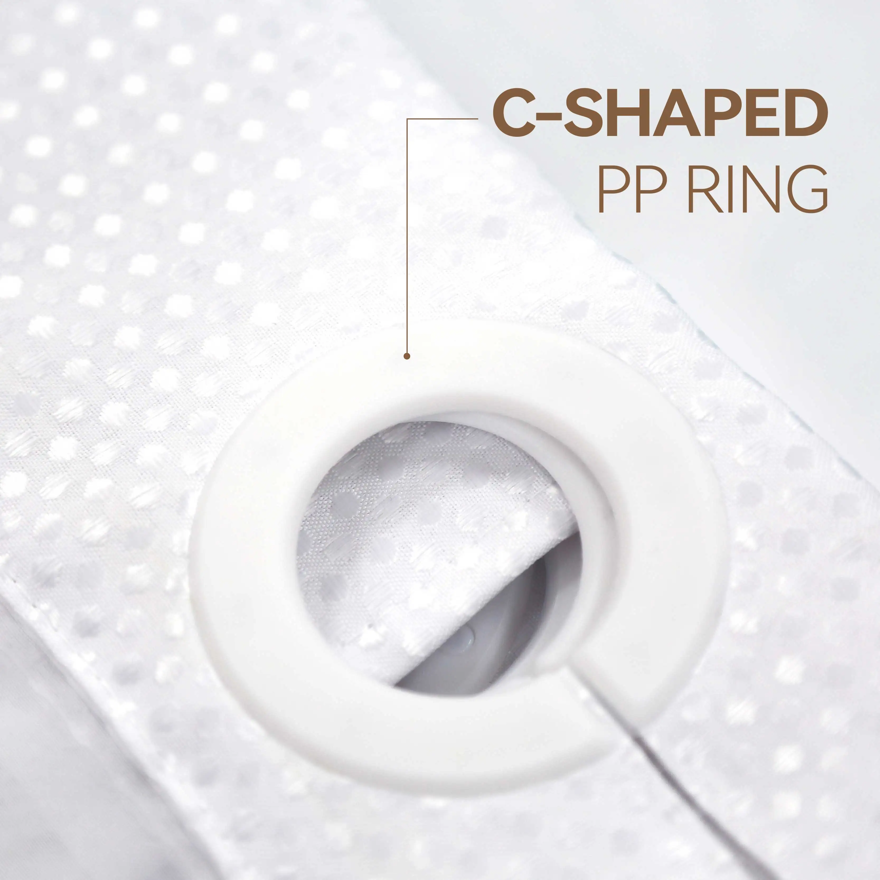 Wholesale High Quality Polyester Waterproof Custom Hotel Waffle Shower Curtain For Bathroom with Snap in Liner