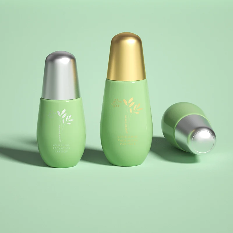 Hot sale 30ml 50ml amber empty glass bottles with aluminium gold cap