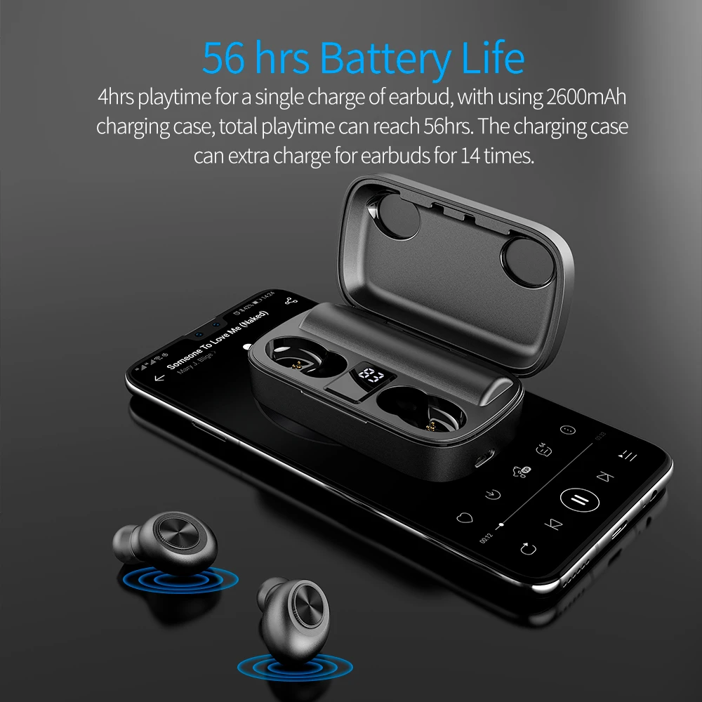 
Private Label Hifi Stereo Smart In Ear BT 5.0 Waterproof Cheap Wireless Earbuds In Bulk FT10 
