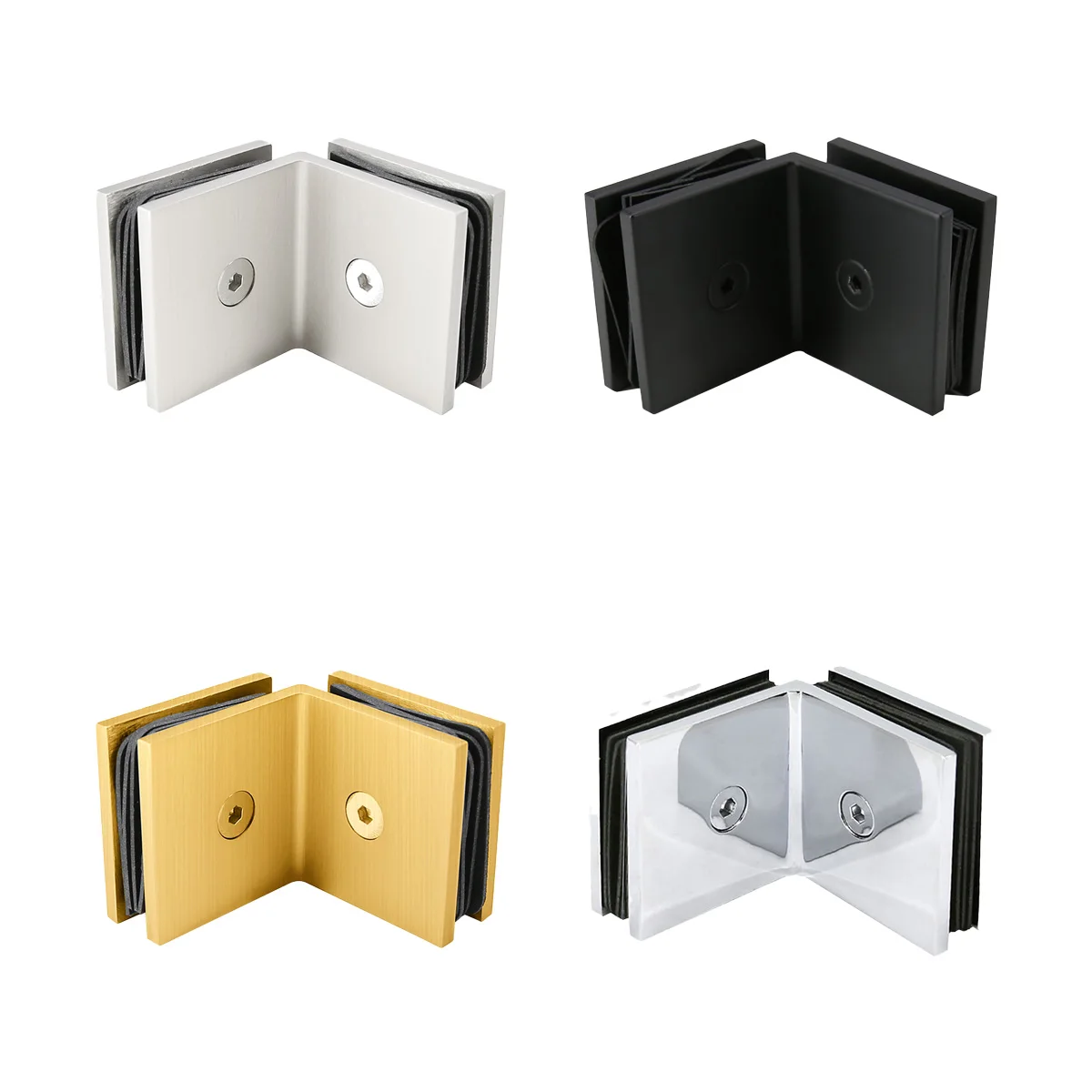 Clips Corner Clamp Glass L Brackets Hinge Shower Clamps Tempered Mount Bathroom Door 90 Degree