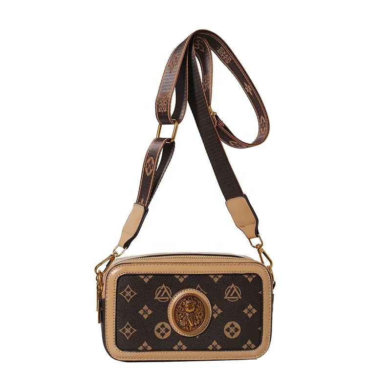 Wholesale Fashion Western Women Crossbody Bag New Printed Camera Messenger Bag Purse Leather Camera Bag