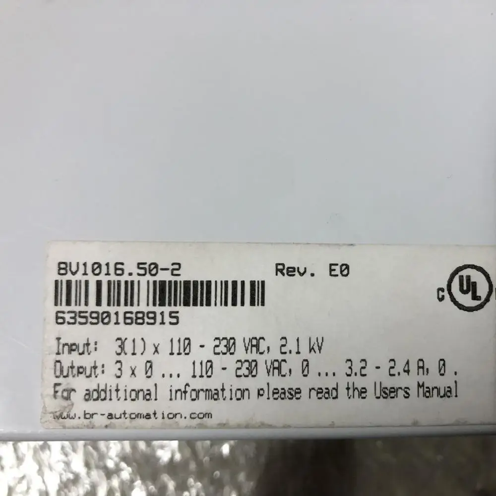 B&R  8V1016.50-2  ACOPOS servo drive, 3x 110-230 V / 1x 110-230 V, 3.6 A, 0.7 kW, line filter