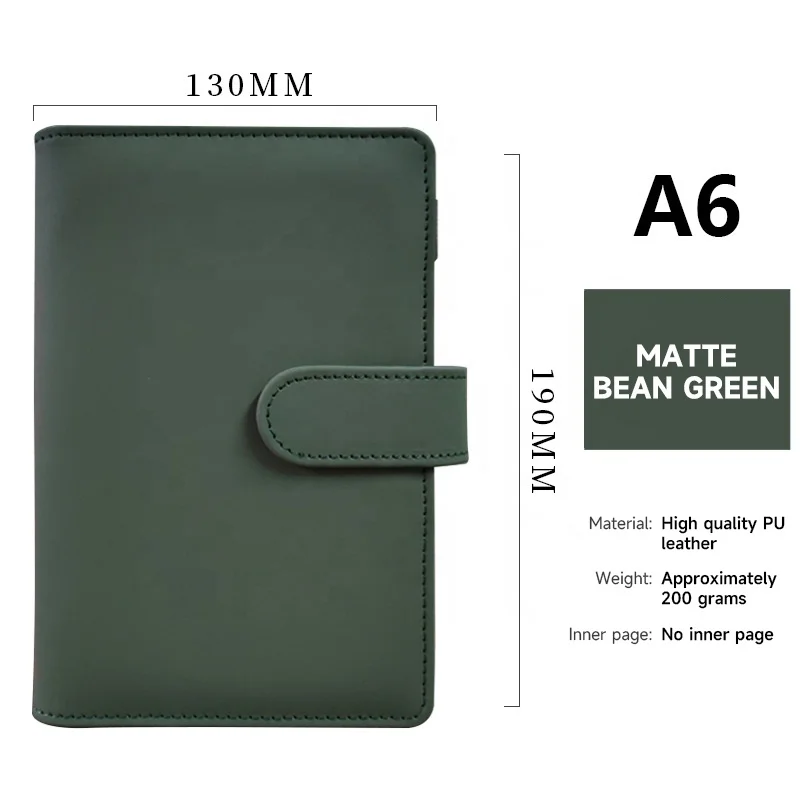 wholesale customized planner diary notebooks a5 a6 a7 ring binder budget pu leather binder clip notebook