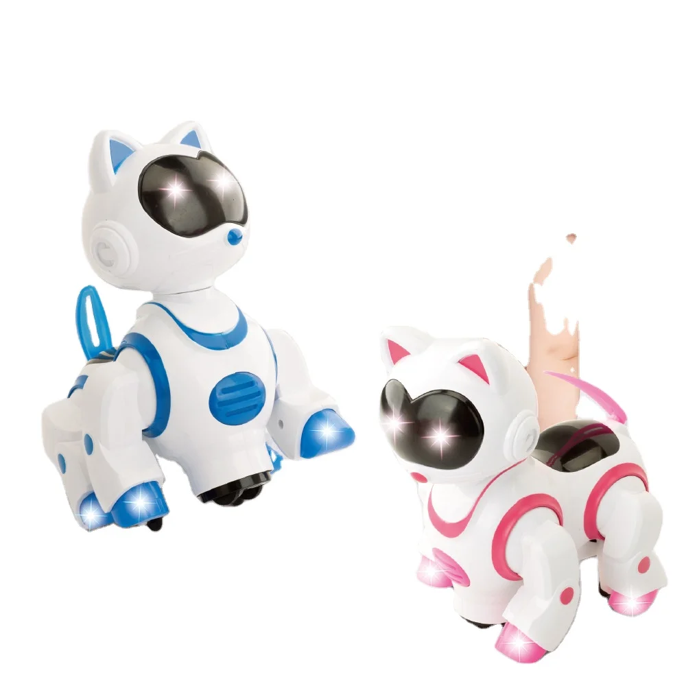 Newest RC cat robot universal walking cat dog sound light music dance intelligent cute pet cat