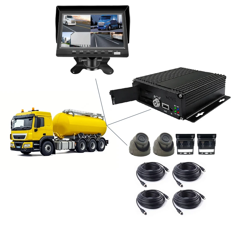 Factory Priced 4CH 1080P Truck Mobile DVR 4G GPS WIFI Digital Video Recorder