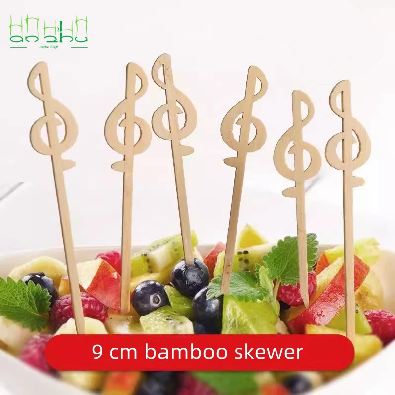 Оптовая продажа высокое качество пищевого использования Одноразовые фруктовые бамбуковые палочки