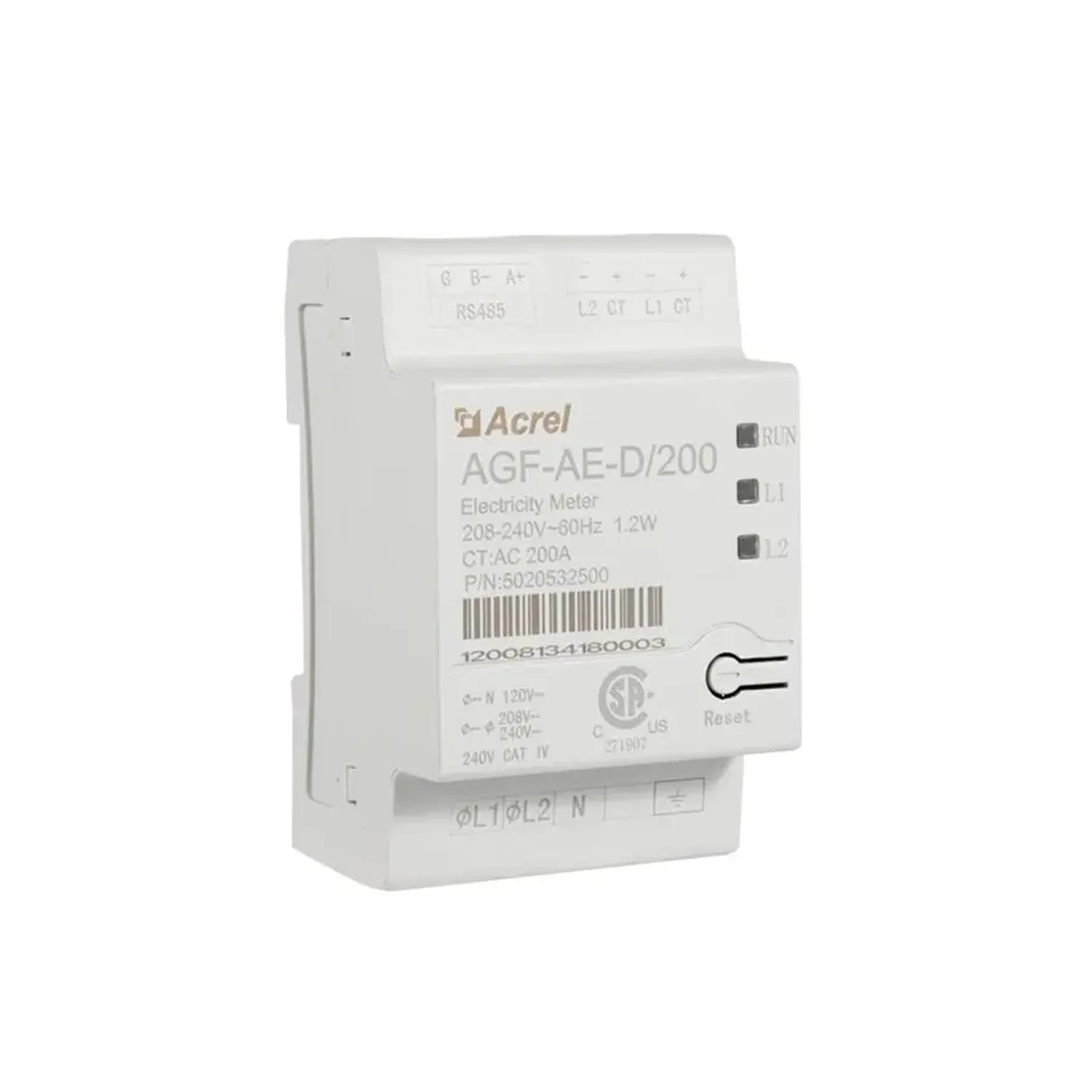 Acrel AGF-AE-D Solar PV Bidirectional Energy Consumption Meter Zero Export RS485 Modbus for Solar Inverter