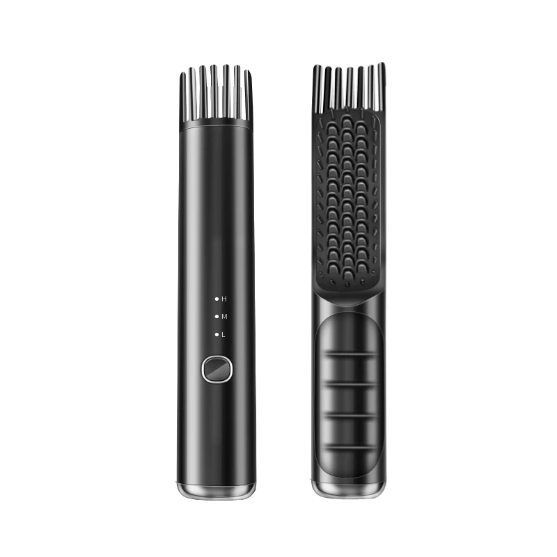 longer battery life beard Straightener Men Beard Hair Flat Iron Comb Cordless rechargeable beard comb