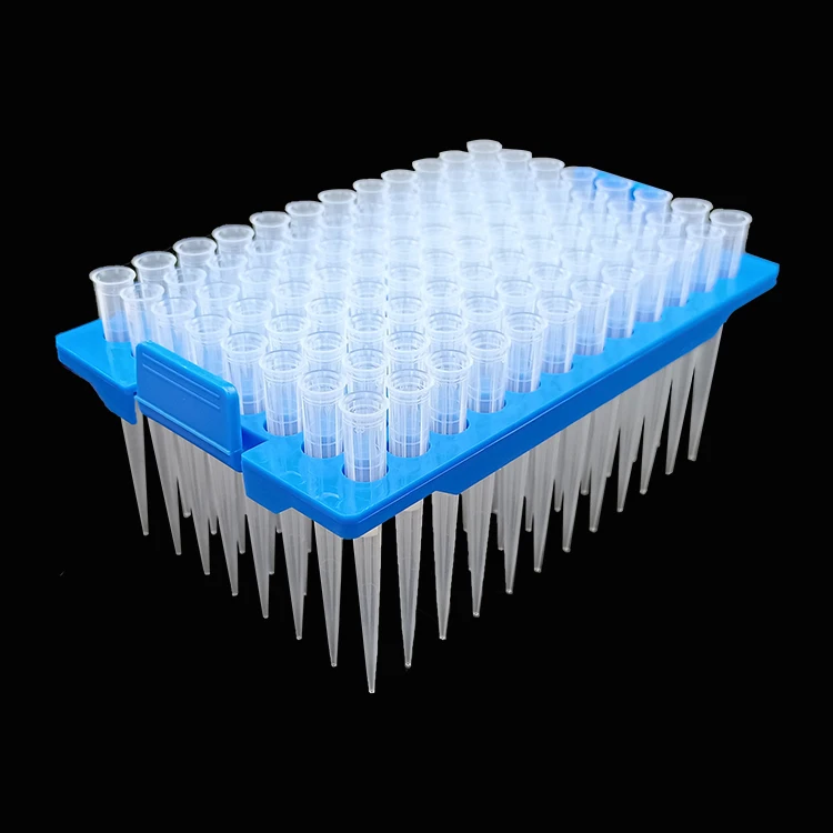 100UL Disposable Plastic Laboratory Racked Universal Pipette Filter Tips Sterile Dnase  Rnase Free
