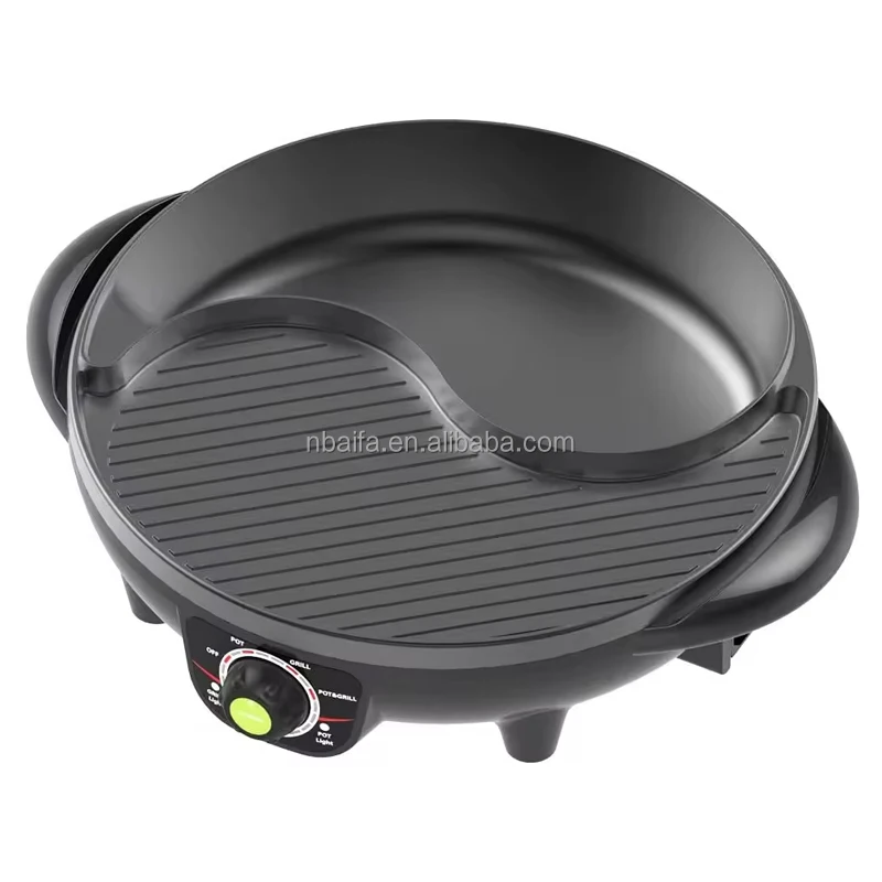 Aifa Hot Pot And Grill Barbecue Multifunction Non Stick Coating Electric Hot Pot And Bbq Grill Portable Electric Hot Pot Grill