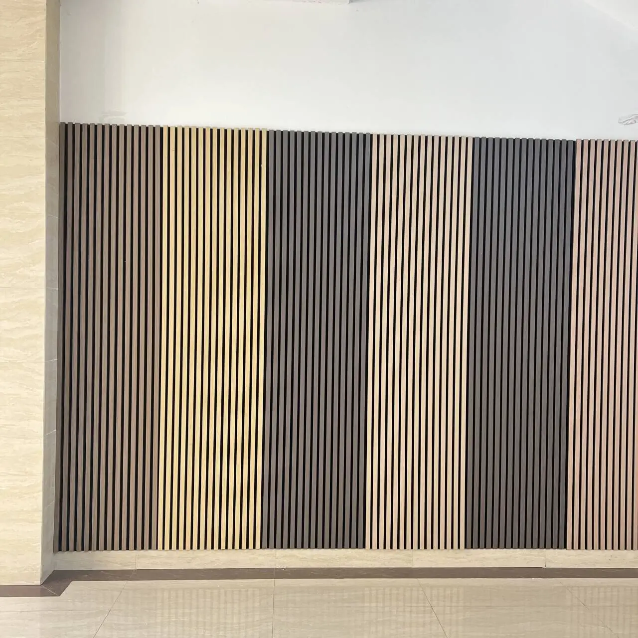 High Quality acoustic panels wood 3d model design Sound Absorbing Wood Slatted Acoustic Felt Panels