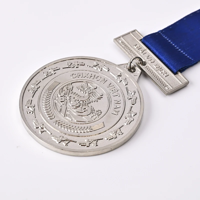 Noble Manufacturer Wholesale Latest Zink Alloy Distinguished Medal Badge Silver Awards Craft customized colorful metal Medal