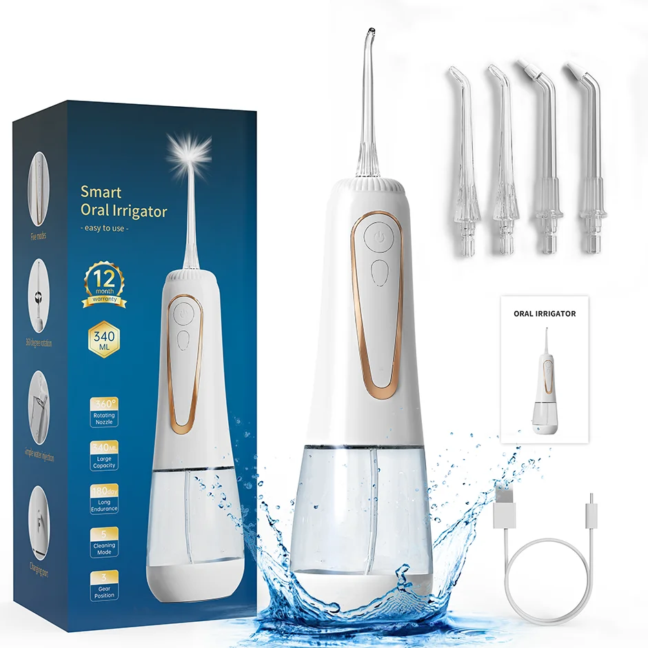 KANGYU portable dental water flosser black cordless oral irrigator custom best small usb smart water flosser