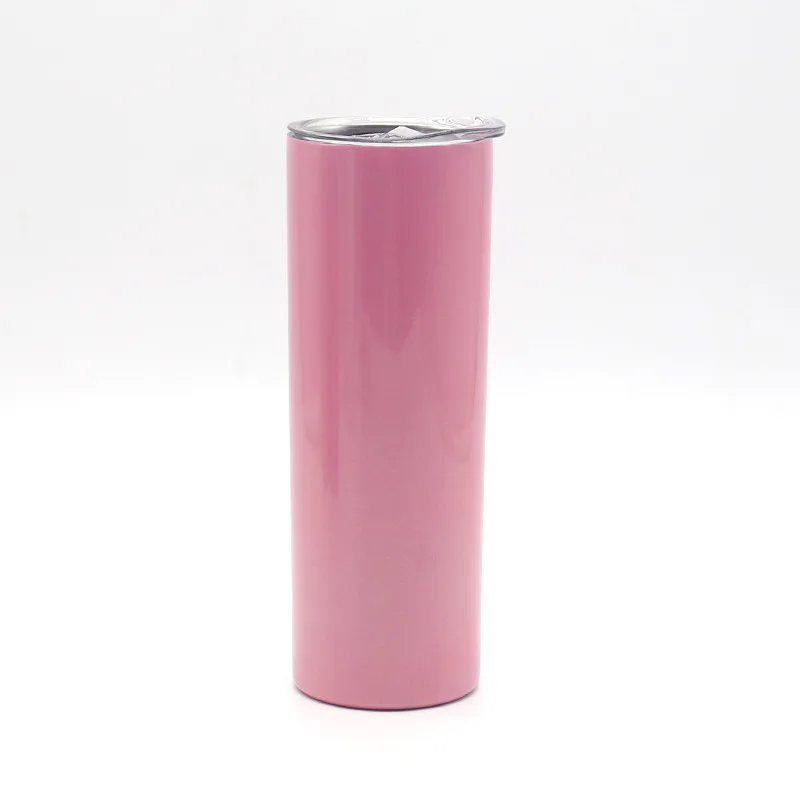 600 ml 20 oz stainless steel skinny slide lid straws straight water wine tumbler cups coffee mug bottle tumbler