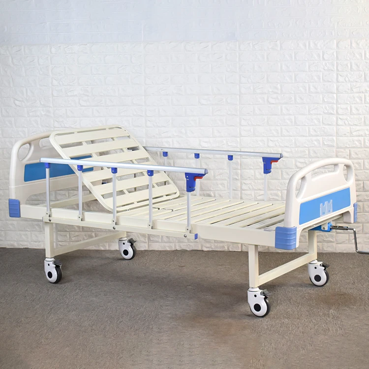 Adjustable manual 1Crank hospital beds Patient Medical Bed