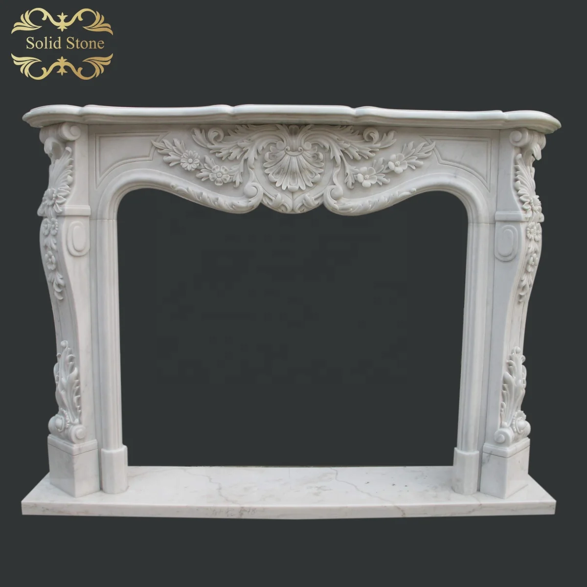 China supplied Interior decoration Hand carved exquisite natural marble electric fireplace