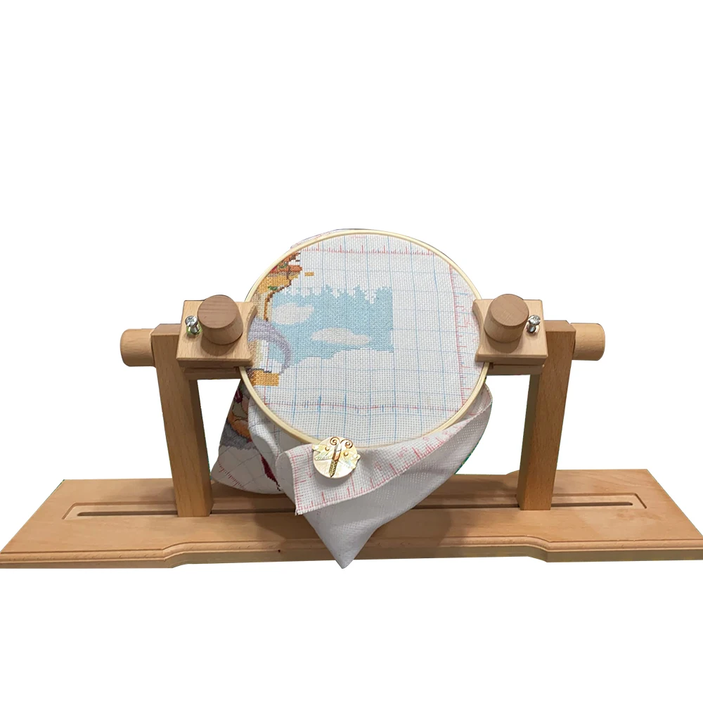 Table Adjustable Portable Embroidery Hoops Frames Wooden Embroidery Stand Embroidery Hoop Stand For Wewing Project