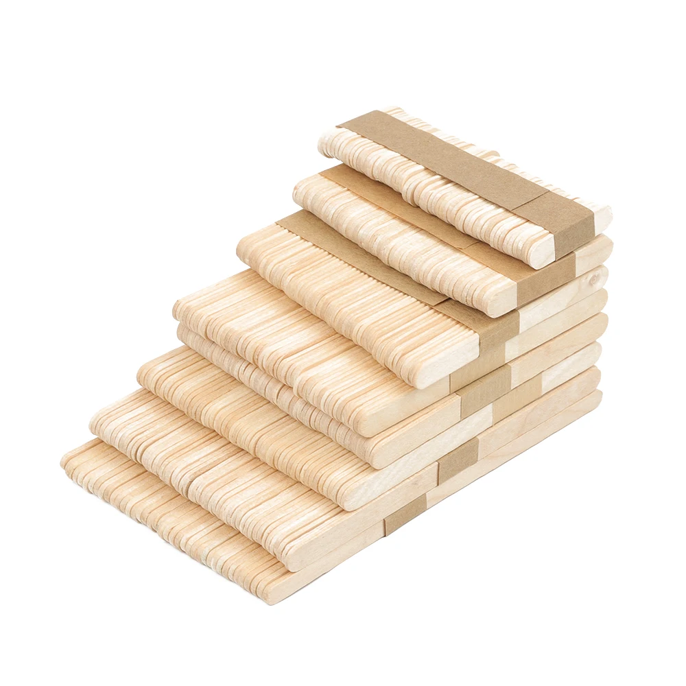 Wholesale customized wooden popsicle stick with round edge,ice cream stick