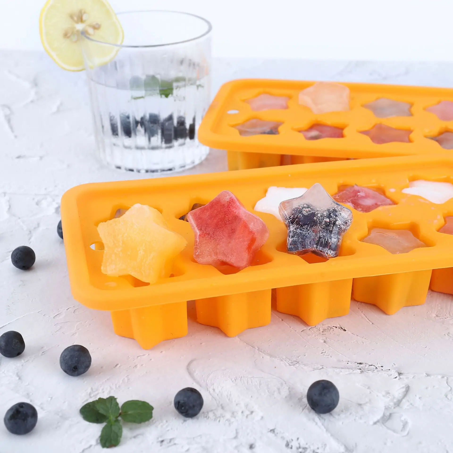 Amazon Best Seller Heart Type Star Utensils Ice Molds Kitchen Products Ice Tray Kitchen Tabletop Silicone Ice Cube Tray