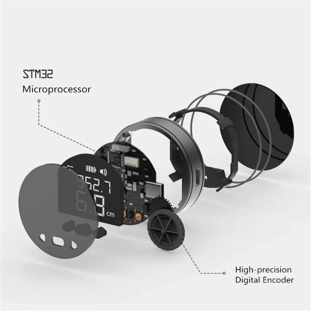 hot selling mini portable electronic measuring instruments  LCD HD screen smart measuring tape