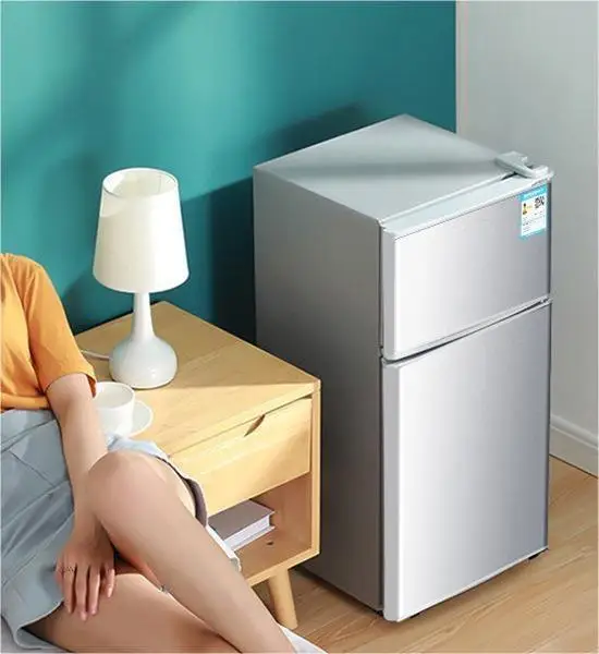43L HOT SALE High-Quality Small MINI Compact refrigeration equipment double-door top-freezer refrigerator home office dormitory