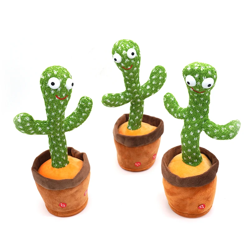 Dancing Cactus Funny Wriggle Doll Talking Game recording Talking Singing Music Twisting Dancing Cactus Plush Toy Doll