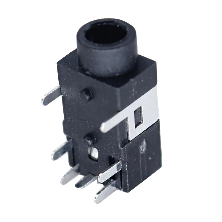 Angle  90 Degree Stereo Connector Audio 3.5mm 7 Pin Phone Jack For Male Plug Solder Headphone Jack Audio Adapter Connector