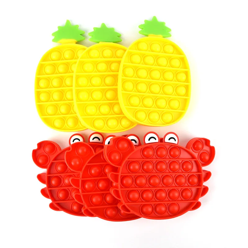 Colorful Push Bubble Fidget Sensory Toy Adult Antistess Autism Special Needs Stress Reliever Toys for Chidren Christmas Gift