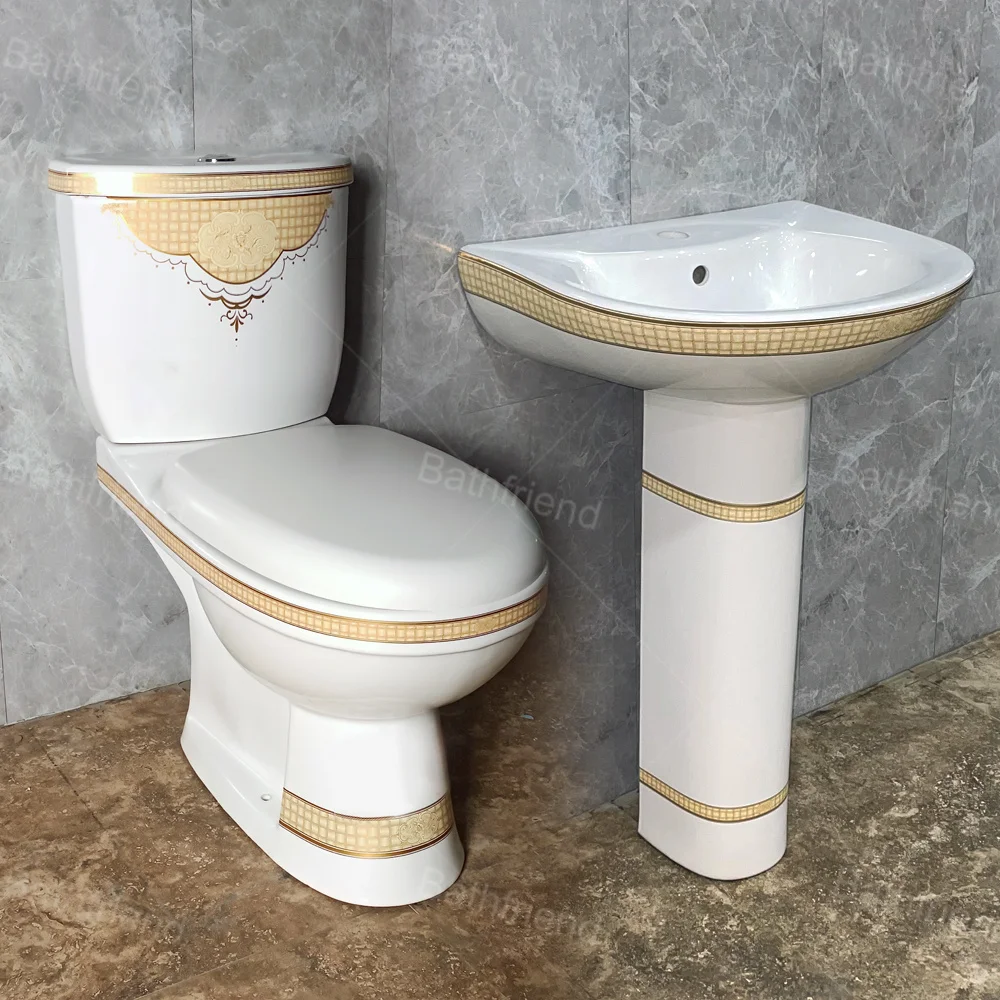 Cheap Africa Twyford Closed Couple Two Piece Toilet Basin Set Wc