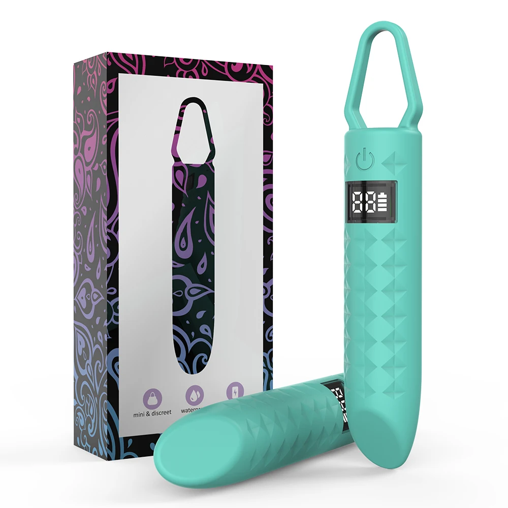 Hot Sale LED Digital Display Mini Bullet Vibrator Clitoris Stimulator G Spot  Electric Shock Anal  Vibrator Sex Toy For Women