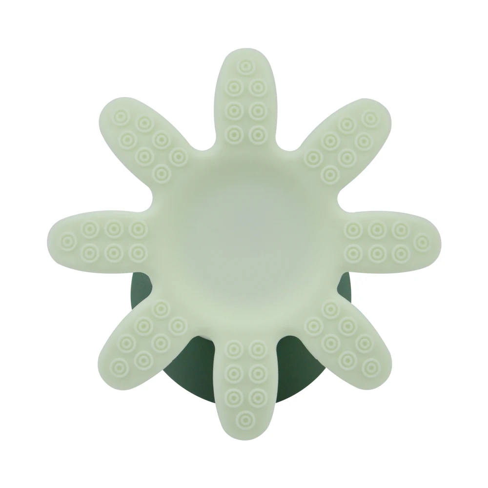 Hot Seller BPA Free Cartoon Captain octopus Teether Sensory Toys Teething Silicone Baby Teether