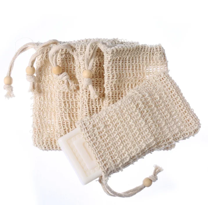 Natural Cotton Soap Saver Bag Zero Waste Mesh Bar Soap Loofah Holder Pouch Bags for Shower,Soap Bag Mesh for Foaming
