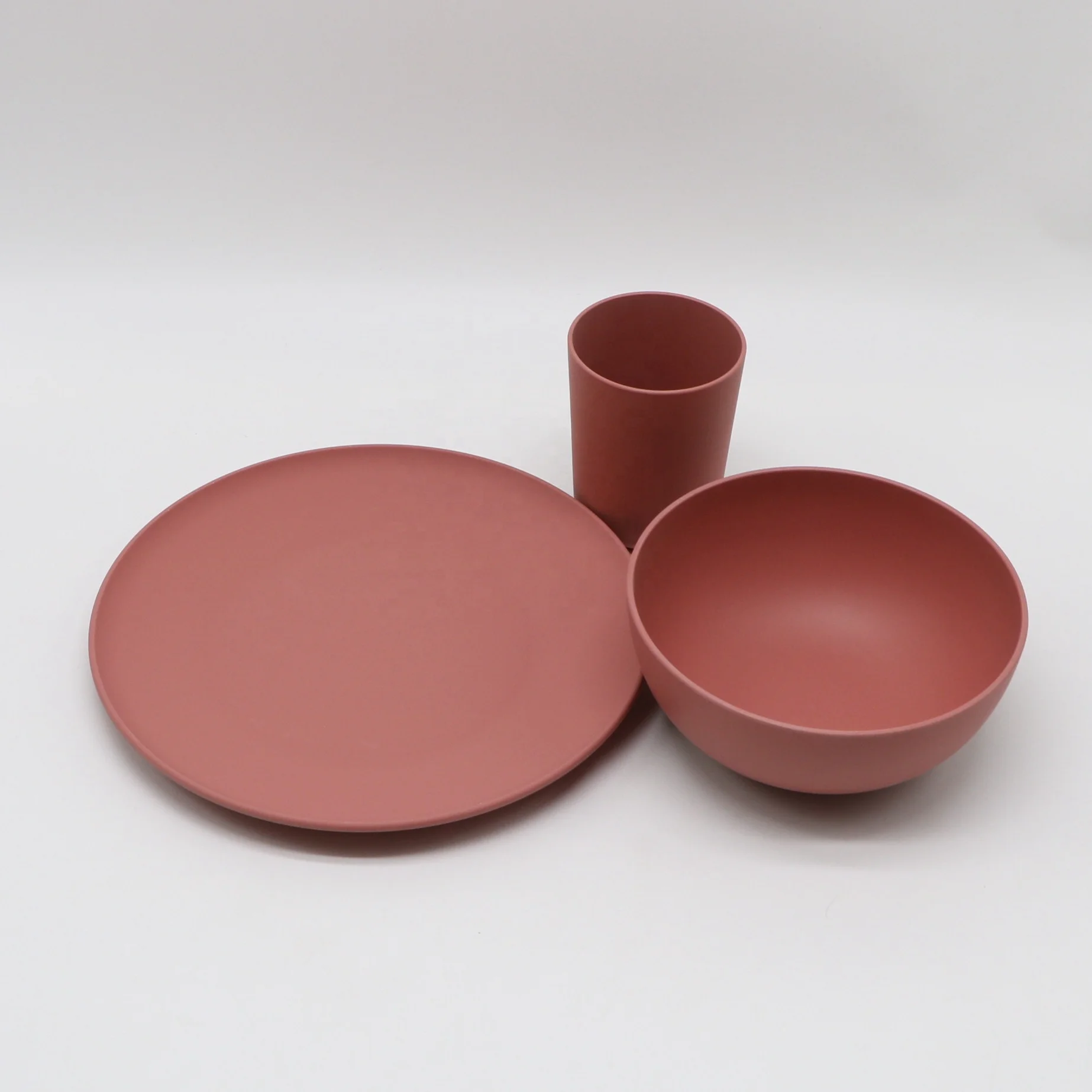 Organic 100% biodegradable PLA bamboo tableware, dinnerware picnic set cup dish plate cereal bowl,bamboo dinner set