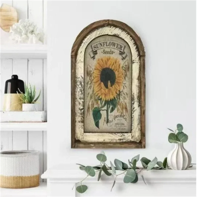 Vintage Creative Hanging Painting Living Room Bedroom Rabbit Decoration Painting  Wooden Decorative Painting Wall Art Home Decor
