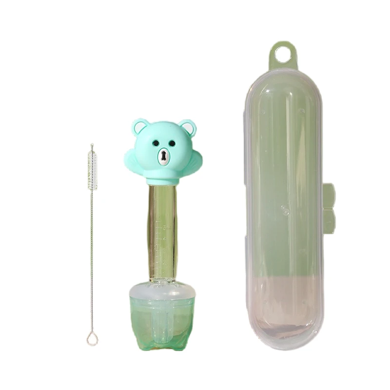 Wholesale Anti Choking Chick Bear Elephant Silicone Baby Medicine Dispense Syringe Pacifier Baby Medicine Juice Milk Feeder