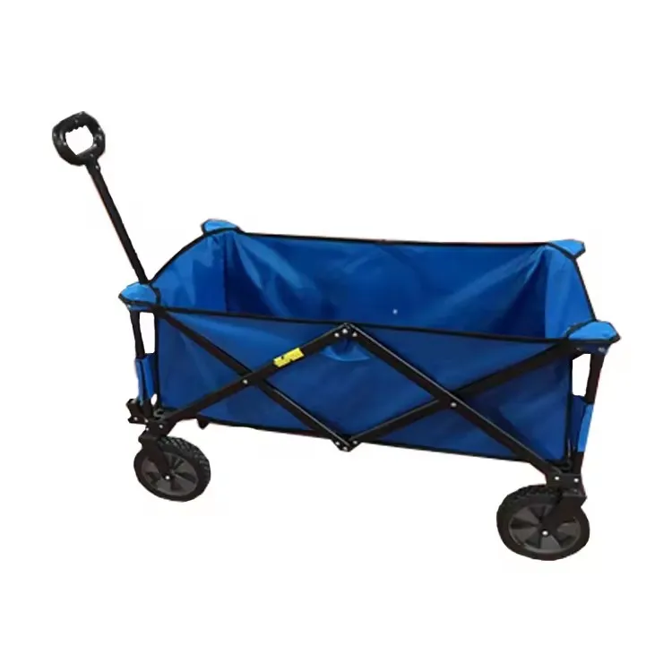 Best Portable Collapsible Camping Picnic Cart Trolley Wagon Four Wheels Outdoor OEM Aluminium Wood Shopping Storage Tools