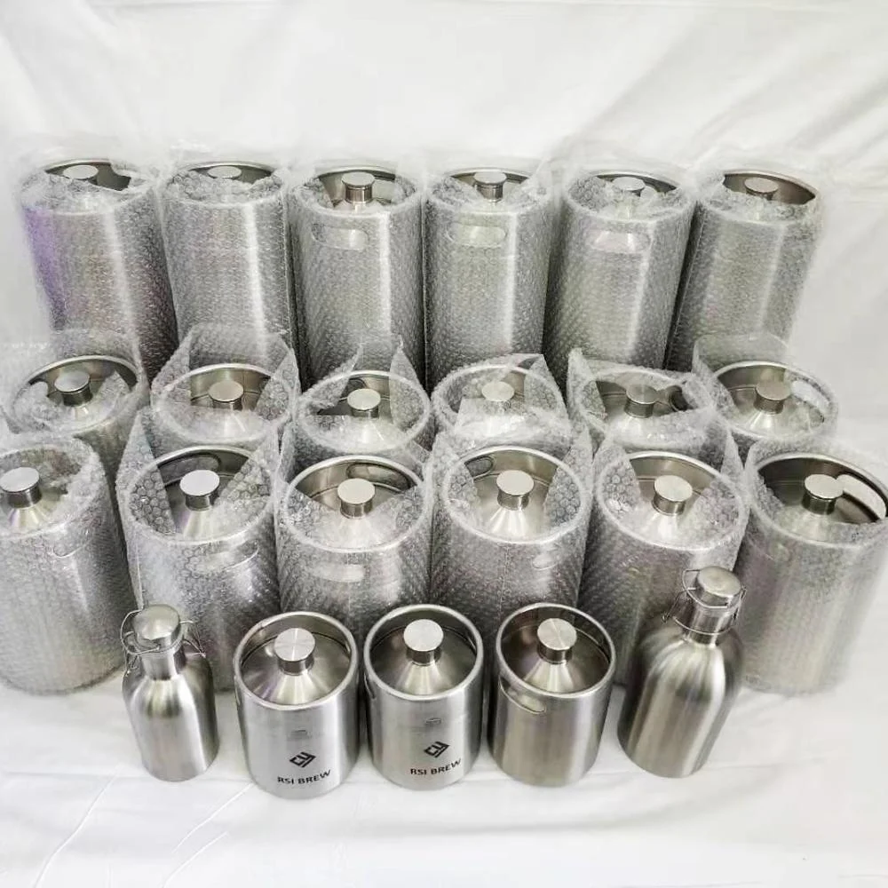 High quality 10L Stainless Steel Growler Homebrew Mini Barrel Beer Keg